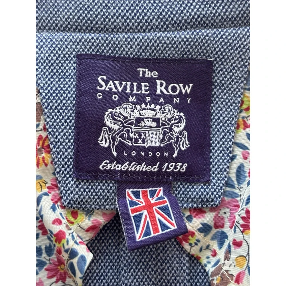 The Savile Row Company London Blazer Mens XL Blue Luxury Sport Coat‎ Jacket
